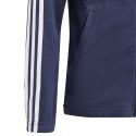 Adidas Bluza dla dzieci adidas Essentials 3-Stripes Full-Zip Hoodie granatowa IB1667