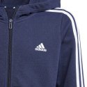 Adidas Bluza dla dzieci adidas Essentials 3-Stripes Full-Zip Hoodie granatowa IB1667