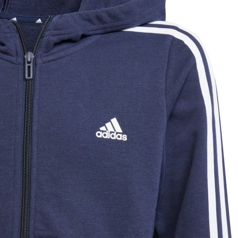 Adidas Bluza dla dzieci adidas Essentials 3-Stripes Full-Zip Hoodie granatowa IB1667 Adidas Bluza dla dzieci adidas Essentials 3-Stripes Full-Zip Hoodie granatowa IB1667