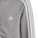 Adidas Bluza dla dzieci adidas Essentials 3-Stripes Full-Zip Hoodie szara IC3635