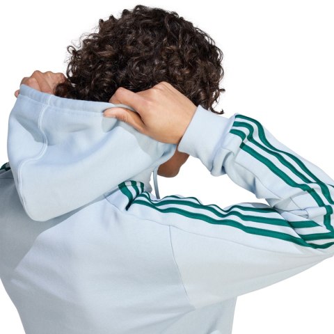 Adidas Bluza męska adidas Essentials Fleece 3-Stripes Full-Zip błękitna IJ8932 Adidas Bluza męska adidas Essentials Fleece 3-Stripes Full-Zip błękitna IJ8932