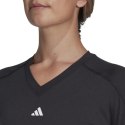 Adidas Koszulka damska adidas Aeroready Train Essentials Minimal Branding V-Neck Tee czarna HN5543