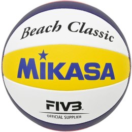 Mikasa Piłka siatkowa plażowa Mikasa Beach Classic biało-żółto-niebieska BV551C-WYBR