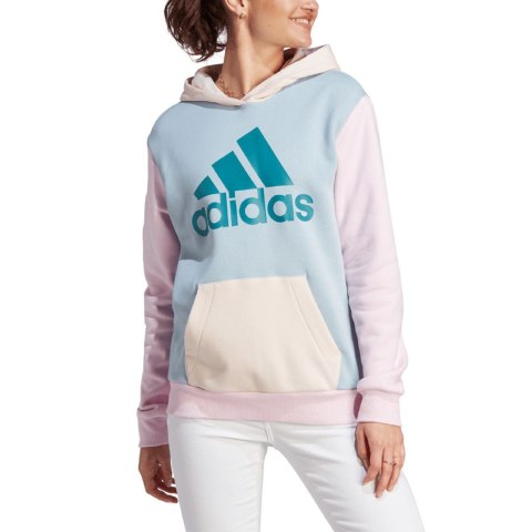 Adidas Bluza damska adidas Essentials Logo Boyfriend Fleece różowo-niebieska IM0267 Adidas Bluza damska adidas Essentials Logo Boyfriend Fleece różowo-niebieska IM0267