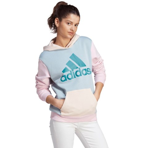 Adidas Bluza damska adidas Essentials Logo Boyfriend Fleece różowo-niebieska IM0267 Adidas Bluza damska adidas Essentials Logo Boyfriend Fleece różowo-niebieska IM0267