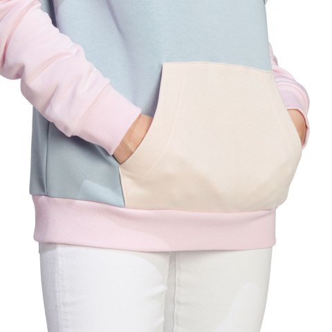 Adidas Bluza damska adidas Essentials Logo Boyfriend Fleece różowo-niebieska IM0267 Adidas Bluza damska adidas Essentials Logo Boyfriend Fleece różowo-niebieska IM0267