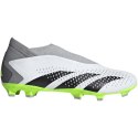 Adidas Buty piłkarskie adidas Predator Accuracy.3 Laceless FG biało-szare GZ0021