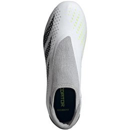 Adidas Buty piłkarskie adidas Predator Accuracy.3 Laceless FG biało-szare GZ0021