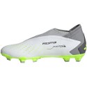 Adidas Buty piłkarskie adidas Predator Accuracy.3 Laceless FG biało-szare GZ0021