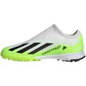 Adidas Buty piłkarskie dla dzieci adidas X Crazyfast.3 Laceless TF biało-zielone IE1499