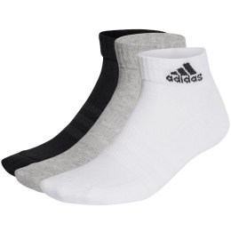 Adidas Skarpety adidas Cushioned Sportswear Ankle Socks 3P białe, szare, czarne IC1281