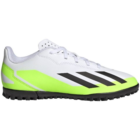 Adidas Buty piłkarskie dla dzieci adidas X Crazyfast.4 TF biało-zielone IE4066