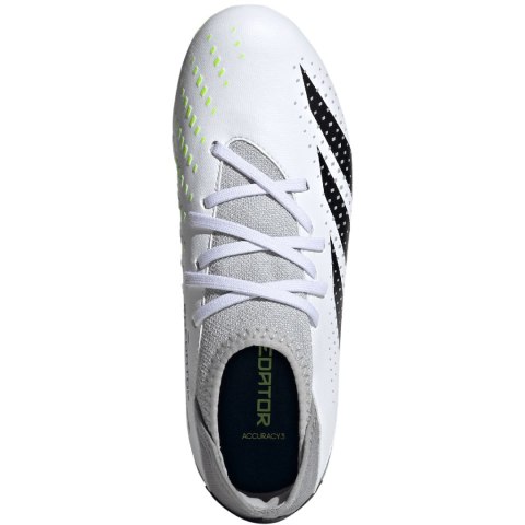 Adidas Buty piłkarskie dla dzieci adidas Predator Accuracy.3 FG biało-szare IE9504 Adidas Buty piłkarskie dla dzieci adidas Predator Accuracy.3 FG biało-szare IE9504