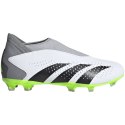 Adidas Buty piłkarskie dla dzieci adidas Predator Accuracy.3 Laceless FG biało-szare IF2265