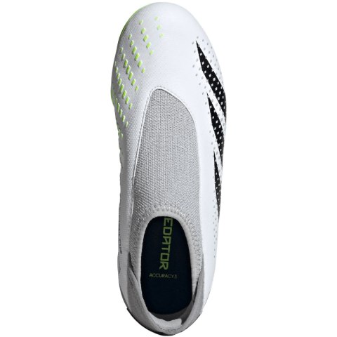 Adidas Buty piłkarskie dla dzieci adidas Predator Accuracy.3 Laceless FG biało-szare IF2265 Adidas Buty piłkarskie dla dzieci adidas Predator Accuracy.3 Laceless FG biało-szare IF2265