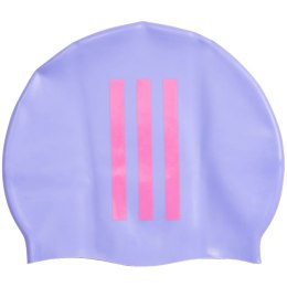 Adidas Czepek pływacki dla dzieci adidas 3-Stripes Swim fioletowy IM1045