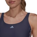 Adidas Kostium kąpielowy damski adidas Mid 3-Stripes Swimsuit granatowy HS5317