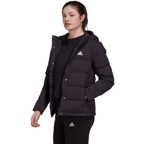 Adidas Kurtka damska adidas Helionic Hooded Down czarna HG8747 Adidas Kurtka damska adidas Helionic Hooded Down czarna HG8747