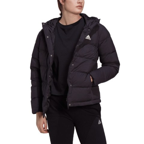 Adidas Kurtka damska adidas Helionic Hooded Down czarna HG8747 Adidas Kurtka damska adidas Helionic Hooded Down czarna HG8747