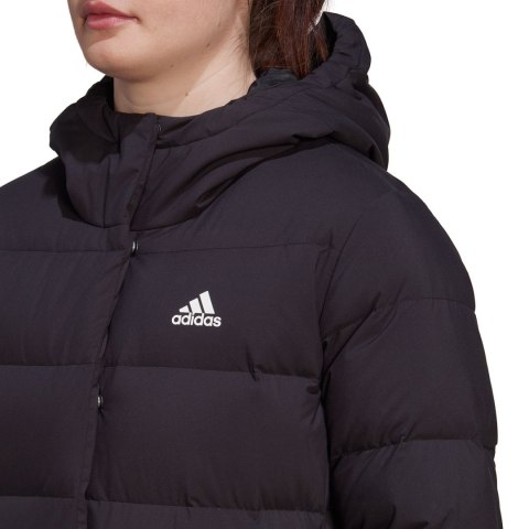 Adidas Kurtka damska adidas Helionic Hooded Down czarna HG8747 Adidas Kurtka damska adidas Helionic Hooded Down czarna HG8747