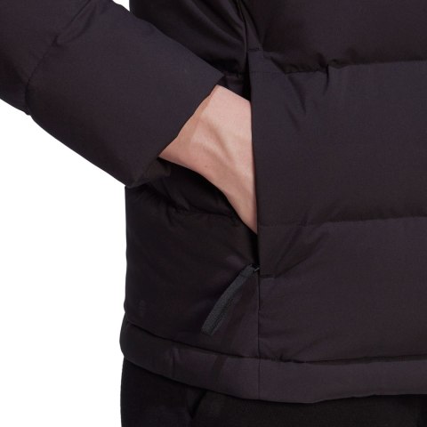 Adidas Kurtka damska adidas Helionic Hooded Down czarna HG8747 Adidas Kurtka damska adidas Helionic Hooded Down czarna HG8747
