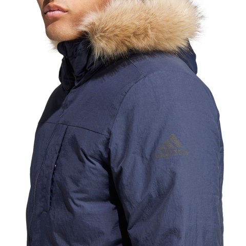 Adidas Kurtka męska adidas Parka Hooded Fur granatowa IK0552 Adidas Kurtka męska adidas Parka Hooded Fur granatowa IK0552
