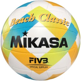 Mikasa Piłka siatkowa plażowa Mikasa Beach Classic biało-żółto-niebieska BV543C-VXA-LG