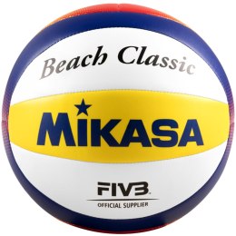 Mikasa Piłka siatkowa plażowa Mikasa Beach Classic biało-żółto-niebieska BV552C-WYBR