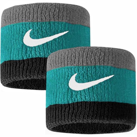 Nike Frotki na rękę Nike Swoosh 2 szt. szaro-niebiesko-czarne N0001565017OS