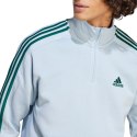 Adidas Bluza męska adidas Essentials Fleece 3-Stripes 1/4-Zip błękitna IJ8909