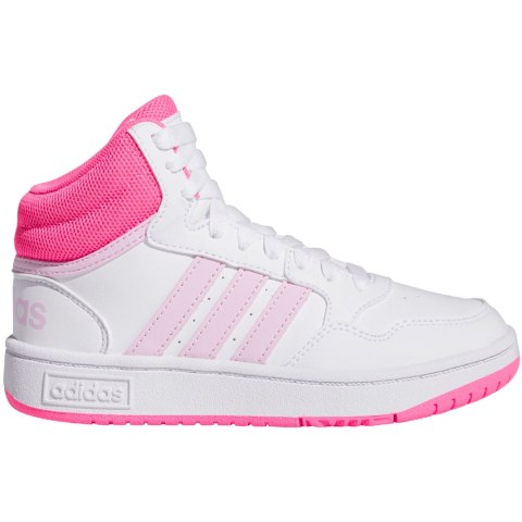 Adidas Buty dla dzieci adidas Hoops Mid biało-różowe IF2722