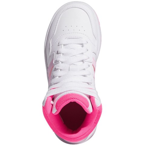 Adidas Buty dla dzieci adidas Hoops Mid biało-różowe IF2722 Adidas Buty dla dzieci adidas Hoops Mid biało-różowe IF2722