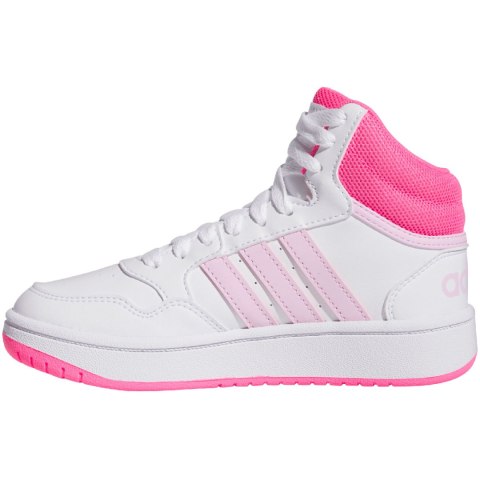 Adidas Buty dla dzieci adidas Hoops Mid biało-różowe IF2722 Adidas Buty dla dzieci adidas Hoops Mid biało-różowe IF2722