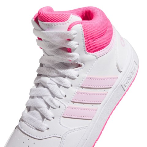 Adidas Buty dla dzieci adidas Hoops Mid biało-różowe IF2722 Adidas Buty dla dzieci adidas Hoops Mid biało-różowe IF2722