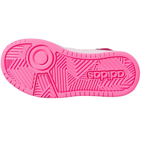 Adidas Buty dla dzieci adidas Hoops Mid biało-różowe IF2722 Adidas Buty dla dzieci adidas Hoops Mid biało-różowe IF2722