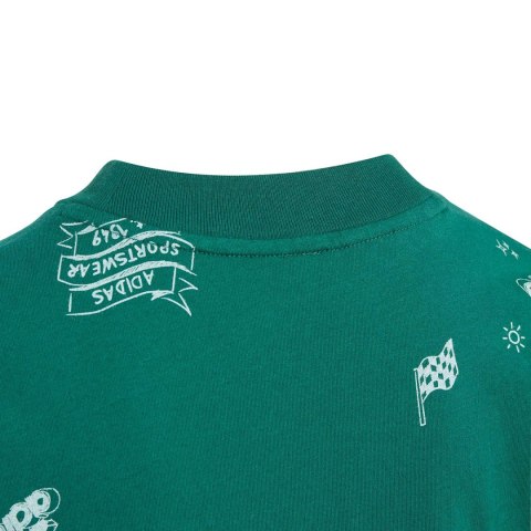 Adidas Koszulka dla dzieci adidas Brand Love Allover Print zielona IA1562 Adidas Koszulka dla dzieci adidas Brand Love Allover Print zielona IA1562