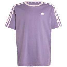Adidas Koszulka dla dzieci adidas Essentials 3-Stripes Cotton Loose Fit Boyfriend Tee fioletowa IL3276