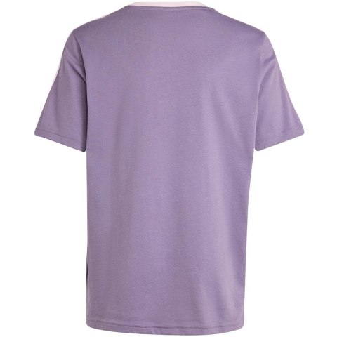 Adidas Koszulka dla dzieci adidas Essentials 3-Stripes Cotton Loose Fit Boyfriend Tee fioletowa IL3276 Adidas Koszulka dla dzieci adidas Essentials 3-Stripes Cotton Loose Fit Boyfriend Tee fioletowa IL3276