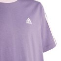 Adidas Koszulka dla dzieci adidas Essentials 3-Stripes Cotton Loose Fit Boyfriend Tee fioletowa IL3276