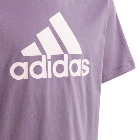 Adidas Koszulka dla dzieci adidas Essentials Big Logo Cotton Tee fioletowa IJ7061 Adidas Koszulka dla dzieci adidas Essentials Big Logo Cotton Tee fioletowa IJ7061