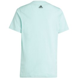 Adidas Koszulka dla dzieci adidas Essentials Two-Color Big Logo Cotton Tee miętowa IB4097