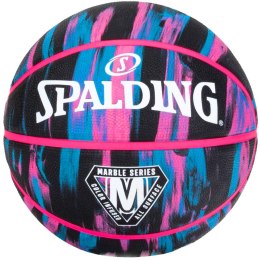 Spalding Piłka do koszykówki Spalding Marble czarno-różowa 84400Z