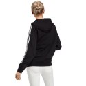 Adidas Bluza damska adidas Essentials 3-Stripes French Terry Oversized Full-Zip Hoodie czarno-biała IC8782