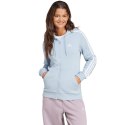 Adidas Bluza damska adidas Essentials 3-Stripes Full-Zip Fleece błękitna IR6076