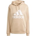 Adidas Bluza damska adidas Essentials Big Logo Regular Fleece Hoodie beżowa IR9330