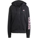 Adidas Bluza damska adidas Essentials Linear Full-Zip French Terry Hoodie czarna IS2072