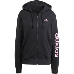 Adidas Bluza damska adidas Essentials Linear Full-Zip French Terry Hoodie czarna IS2072