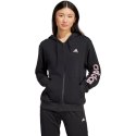 Adidas Bluza damska adidas Essentials Linear Full-Zip French Terry Hoodie czarna IS2072