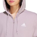 Adidas Bluza damska adidas Essentials Linear Full-Zip French Terry Hoodie fioletowa IS2073