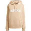 Adidas Bluza damska adidas Essentials Linear Hoodie beżowa IS2083